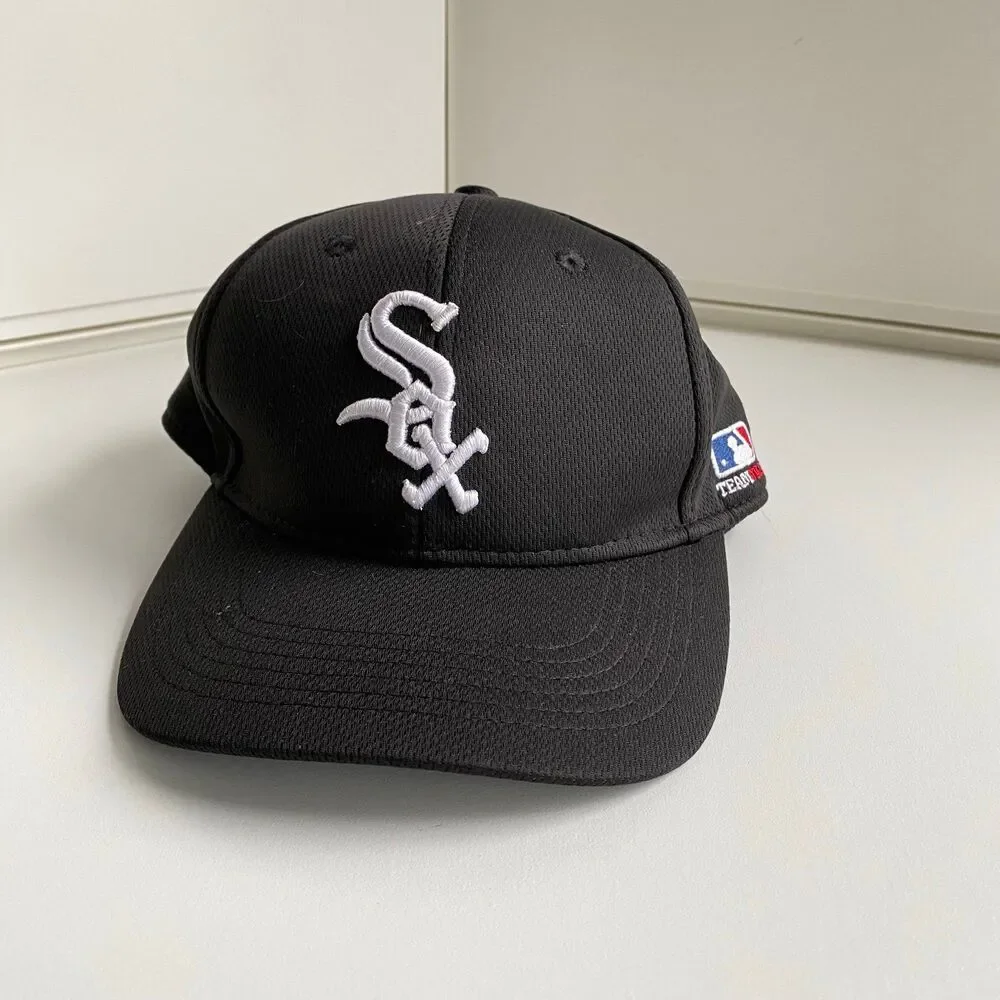 MLB White Sox Baseball Cap Black Hat Youth OC Sports